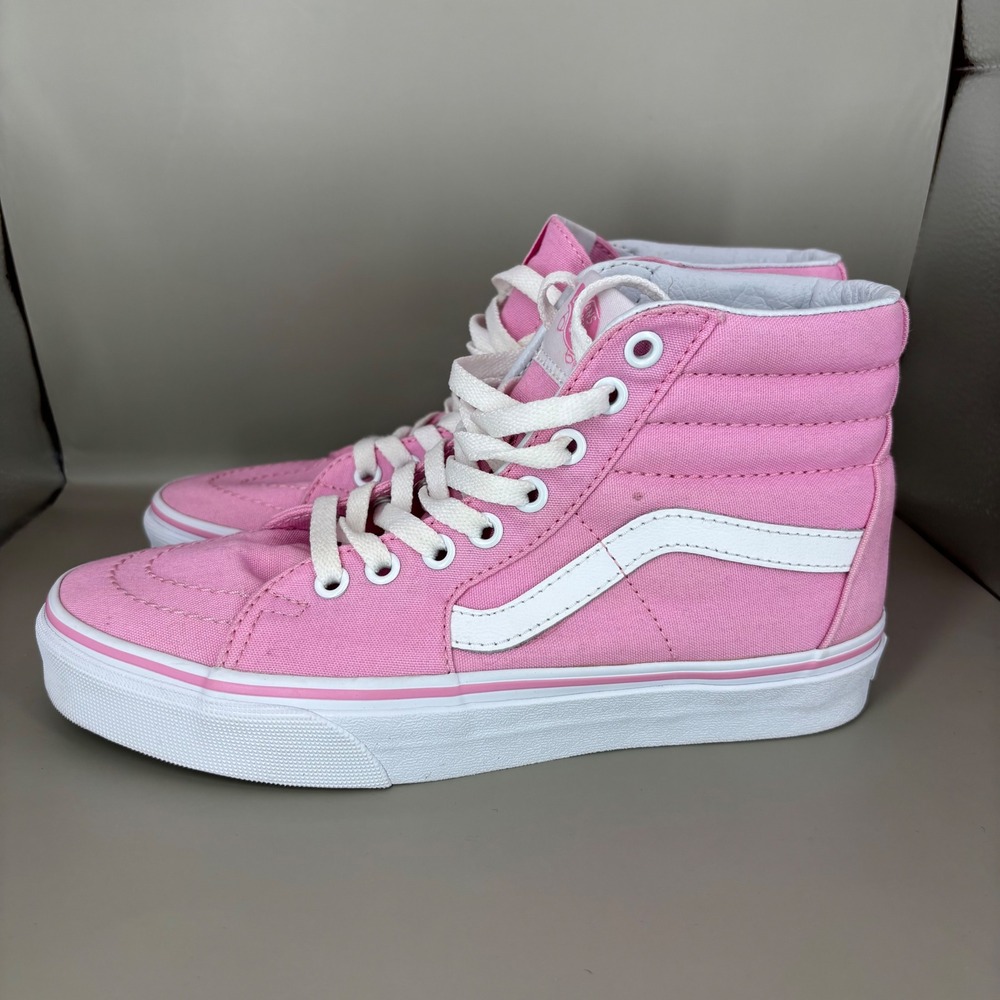Vans Sk8-Hi Pink Canvas High Top Sneakers Womens 7 Mens 5.5 721356 - Picture 3 of 7